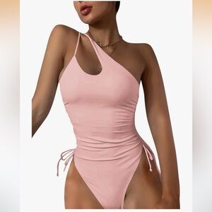 NWT Eomenie One Piece One Shoulder Slimming Swimsuit Medium